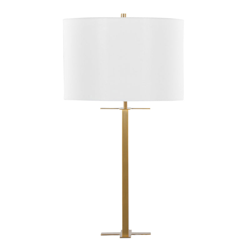 Lumi Source Cosmo contemporary table lamp with a sleek, modern design and a round base, ideal for living room or bedside lighting.