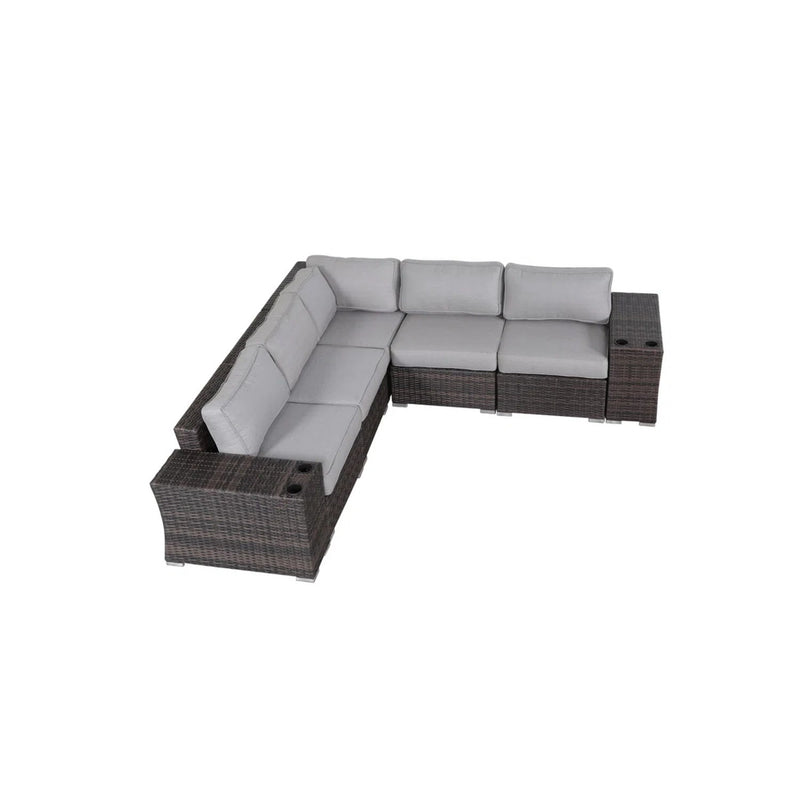 Rattan Sectional Sofa Set With Cushions - R&R Furniture Gallery (Fountain Valley, CA)