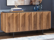 Quintavious - Accent Cabinet - Brown / Charcoal - R&R Furniture Gallery (Fountain Valley, CA)