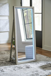 Evesen - Floor Standing Mirror With Storage - Champagne - R&R Furniture Gallery (Fountain Valley, CA)