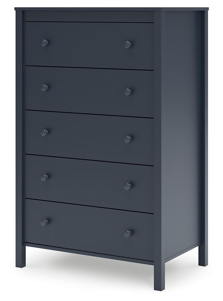 Simmenfort - Five Drawer Chest - Navy Blue - R&R Furniture Gallery (Fountain Valley, CA)
