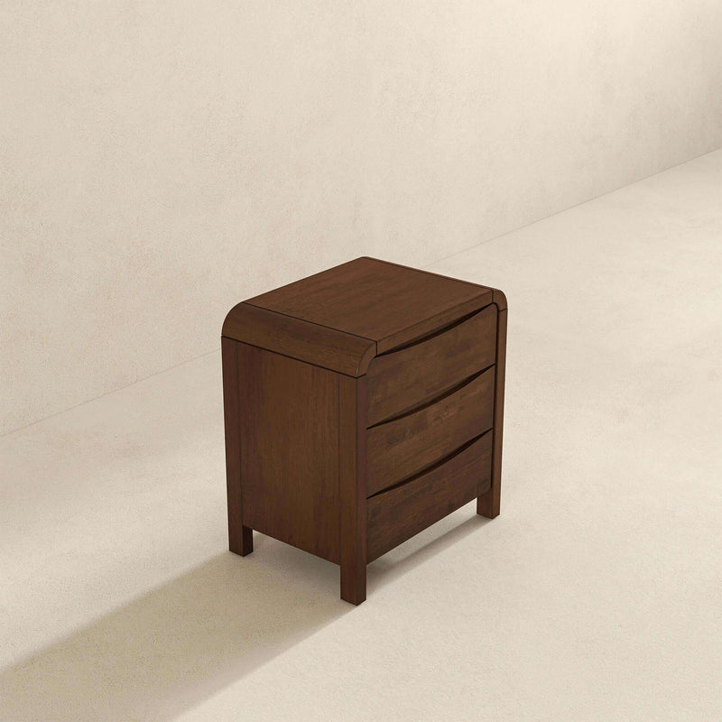 Lionel - Nightstand 3 Drawer Bed Side Table - Brown - R&R Furniture Gallery (Fountain Valley, CA)