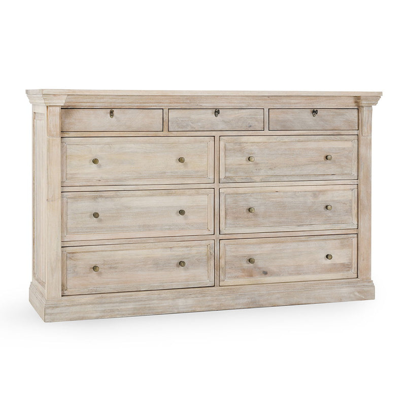 Adelaide - 9 Drawer Dresser - Natural Cream Wash - R&R Furniture Gallery (Fountain Valley, CA)