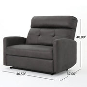 Alma - Contemporary Upholstered Loveseat Recliner - Slate - R&R Furniture Gallery (Fountain Valley, CA)