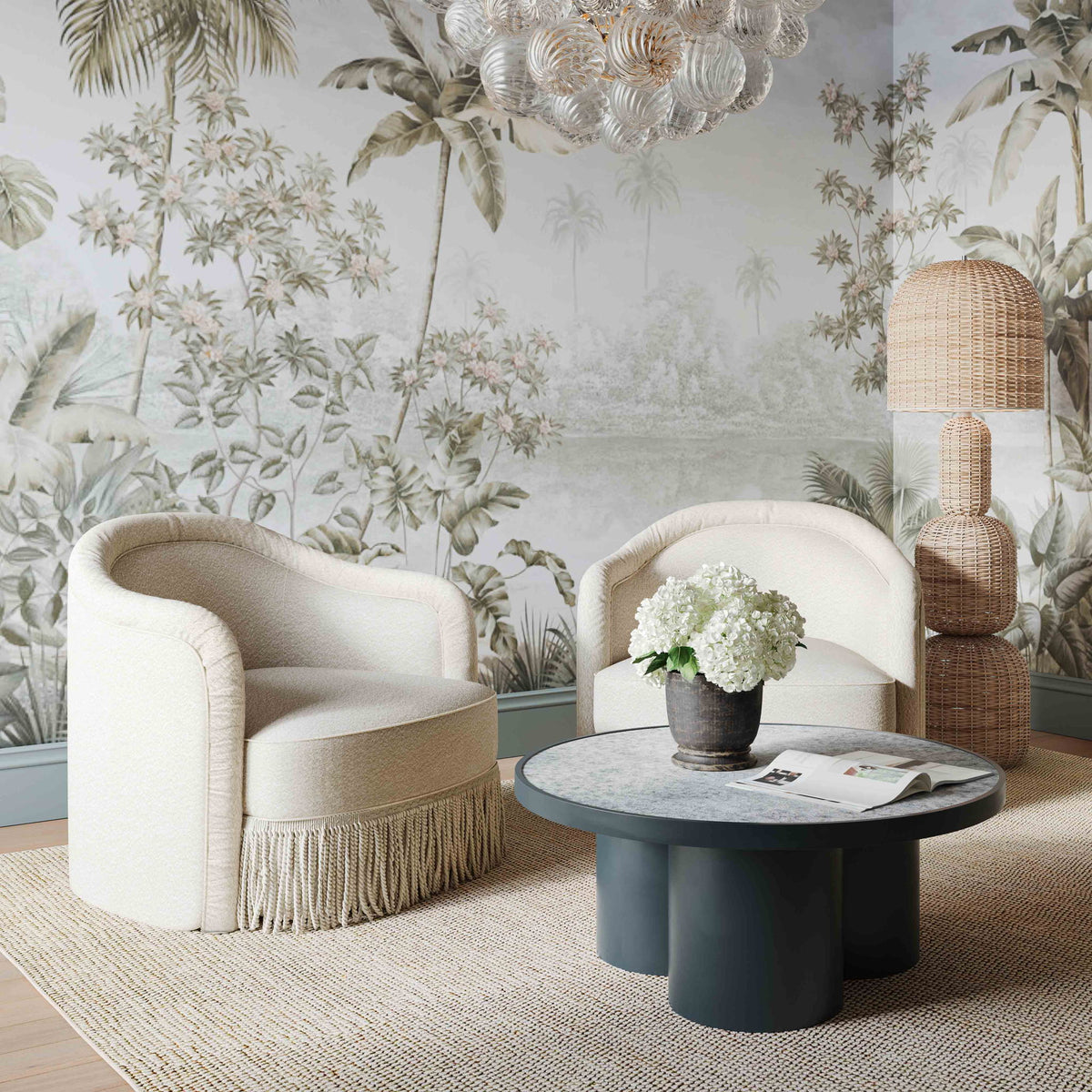 Pamela - Boucle Tassel Lounge Chair - R&R Furniture Gallery (Fountain Valley, CA)
