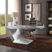 Brancaster - Executive Writing Desk - Aluminum - R&R Furniture Gallery (Fountain Valley, CA)