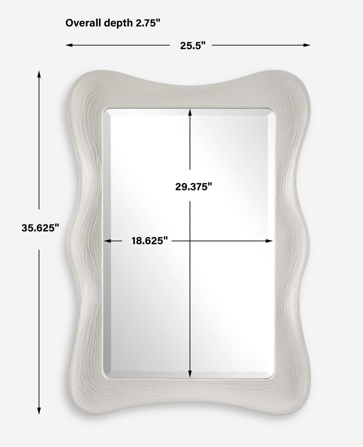 Whitehaven - Wavy Rectangle Mirror