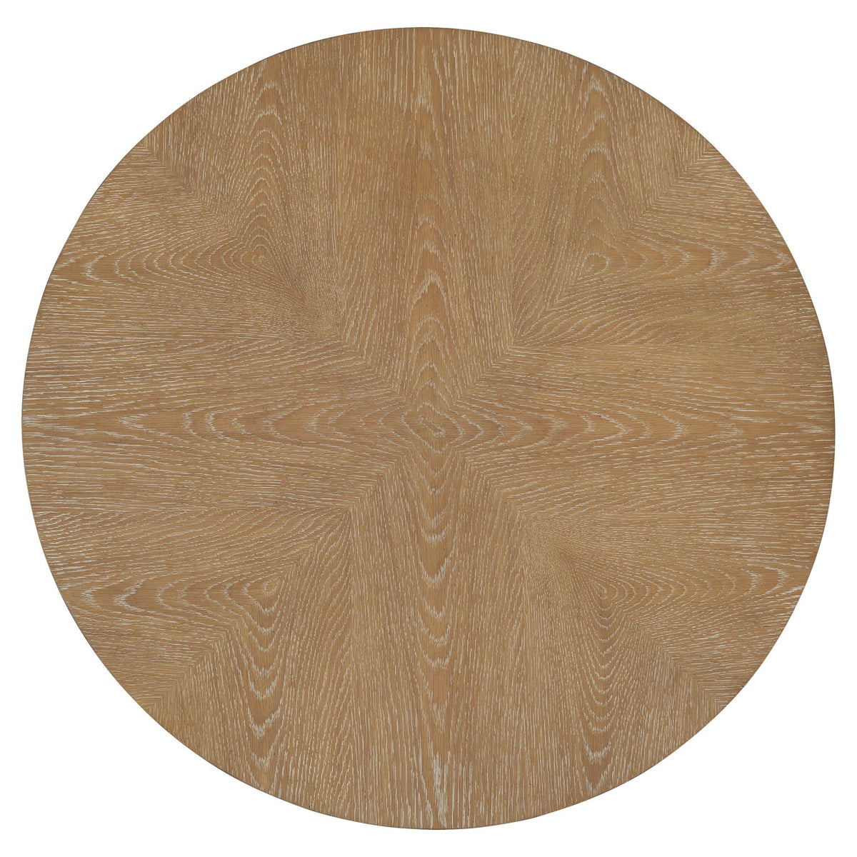 Escape - Cocktail Table Round With Shelf - Glazed Natural Oak / Black Metal Trim