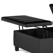 Ellis - Coffee Table Storage Ottoman Contemporary Design - R&R Furniture Gallery (Fountain Valley, CA)