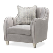 Roxbury Park - Velvet Matching Chair - Steel / Slate - R&R Furniture Gallery (Fountain Valley, CA)