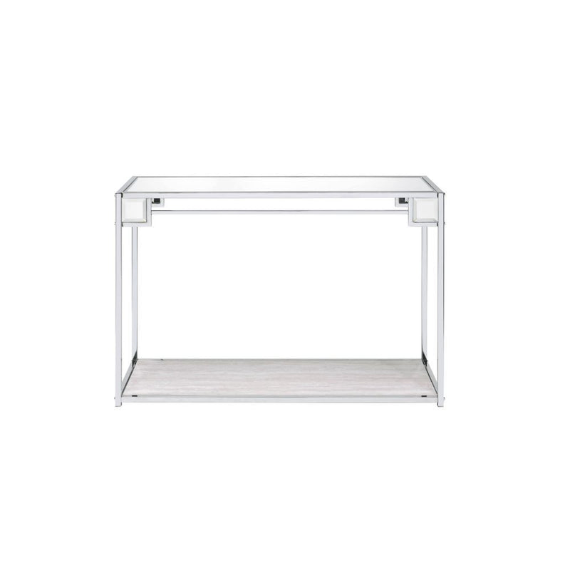 Asbury - Console Table - Mirrored & Chrome - R&R Furniture Gallery (Fountain Valley, CA)