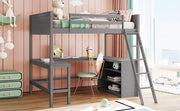 Loft Bed With Shelves With Desk - R&R Furniture Gallery (Fountain Valley, CA)