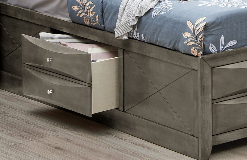 Modern Design Storage Bed With Bookcase Headboard - R&R Furniture Gallery (Fountain Valley, CA)