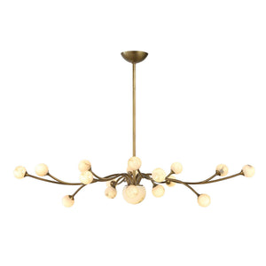 Flurry - 19 Light Pendant - Brass / White