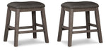 Caitbrook - Upholstered Stool (Set of 2) - Gray