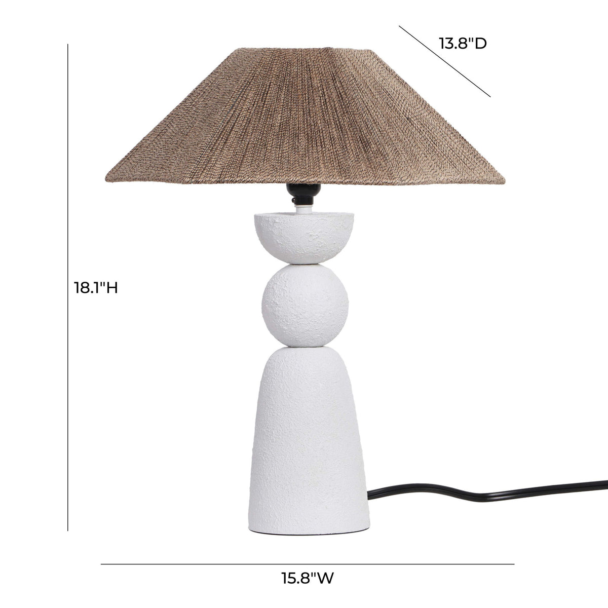 Shabby - Table Lamp - Natural / White - R&R Furniture Gallery (Fountain Valley, CA)