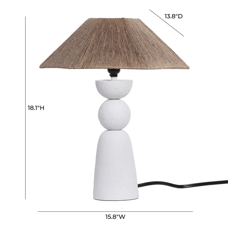 Shabby - Table Lamp - Natural / White - R&R Furniture Gallery (Fountain Valley, CA)