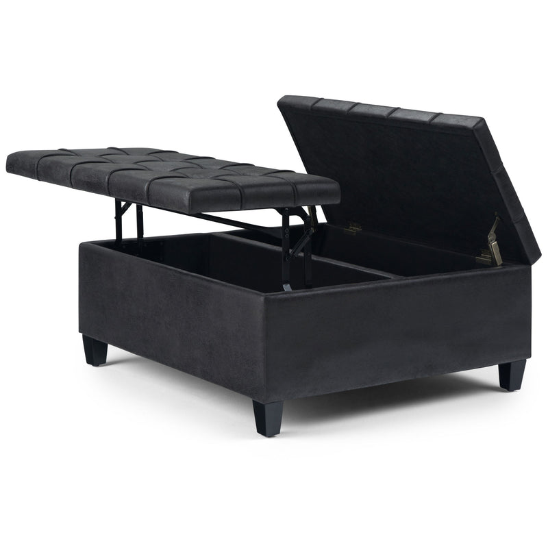 Harrison - Upholstered Coffee Table Storage Ottoman - R&R Furniture Gallery (Fountain Valley, CA)