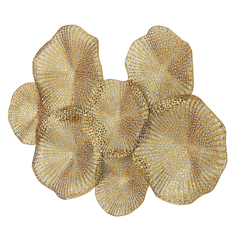 Uttermost Ripley metal wall art decor with intricate geometric design hanging on a wall in a modern interior