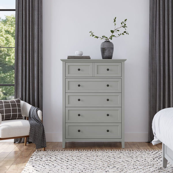 Grace Five Drawer Chest in Elephant Gray (2024)