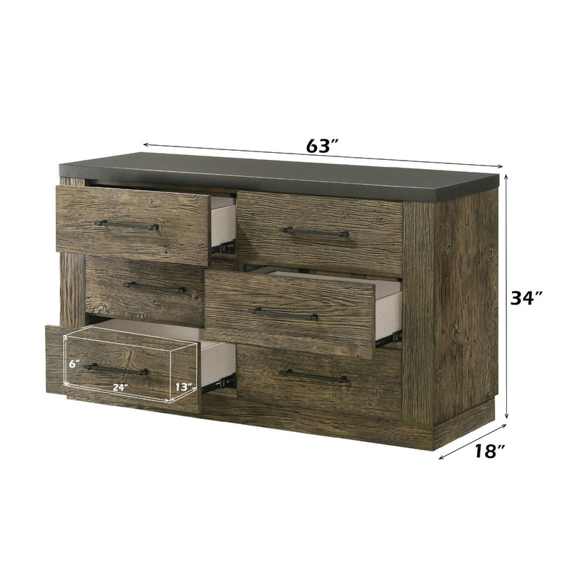Lance - Dresser - Tree Bark - R&R Furniture Gallery (Fountain Valley, CA)