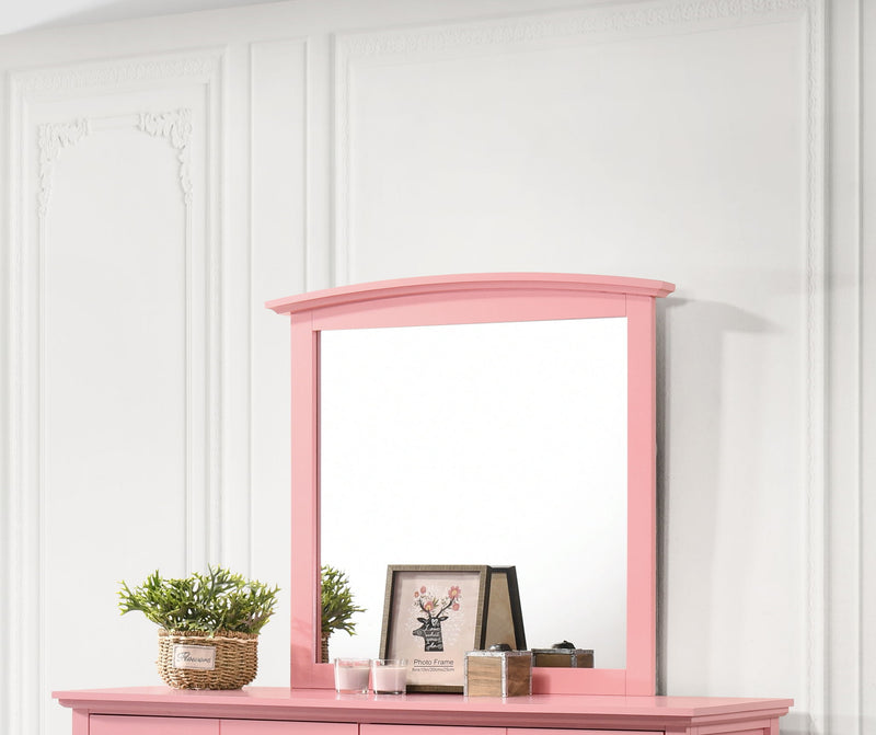 Elegant wall mirror by Glory Furniture featuring a sleek frame and reflective glass, perfect for modern interior decor.