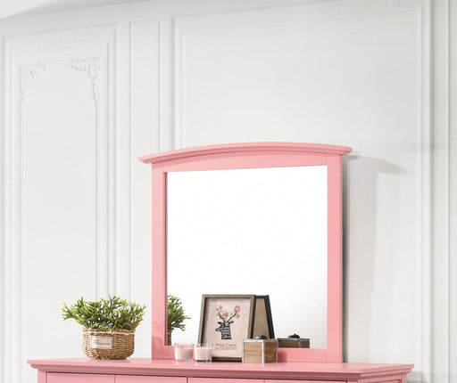 Elegant wall mirror by Glory Furniture featuring a sleek frame and reflective glass, perfect for modern interior decor.