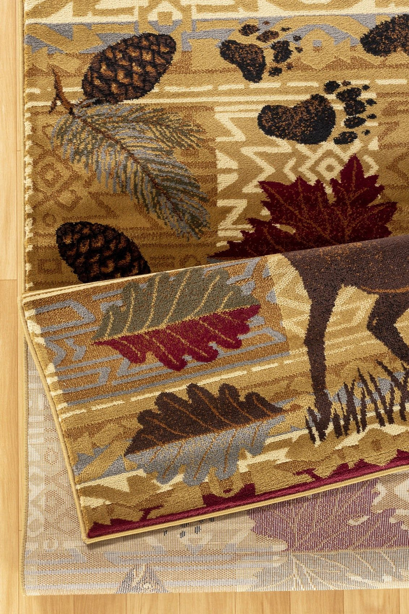 Nature's Nest - 5'3" X 7'3" Polypropylene, Lodge Area Rug - Multi / Beige - R&R Furniture Gallery (Fountain Valley, CA)