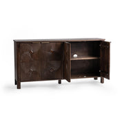Lina - 4 Door Cabinet - Kona Brown - R&R Furniture Gallery (Fountain Valley, CA)