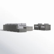 Wicker Sectional Seating Group With Cushions - R&R Furniture Gallery (Fountain Valley, CA)