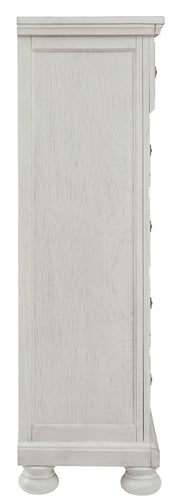 Robbinsdale - Five Drawer Chest - Antique White - R&R Furniture Gallery (Fountain Valley, CA)