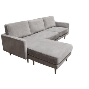 Kelsey Reversible Chaise Sectional in Grey Fabric by Diamond Sofa