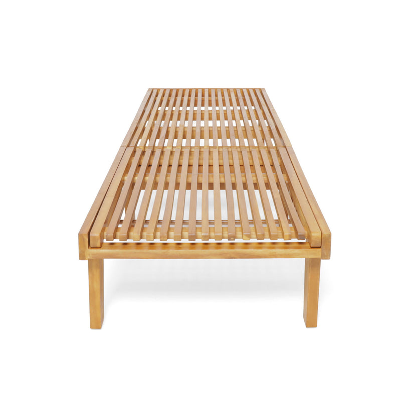 Nadine - Stylish Chaise Lounge Chair - Teak - R&R Furniture Gallery (Fountain Valley, CA)
