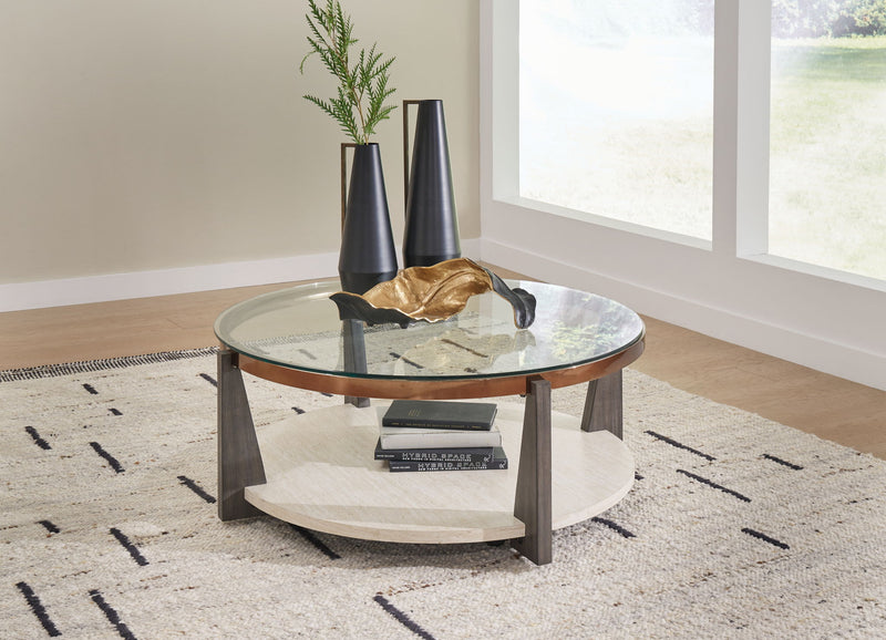 Frazwa - Round Cocktail Table - Multi - R&R Furniture Gallery (Fountain Valley, CA)