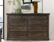 Adelaide - Wood 9 Drawer Dresser - Cocoa Brown - R&R Furniture Gallery (Fountain Valley, CA)