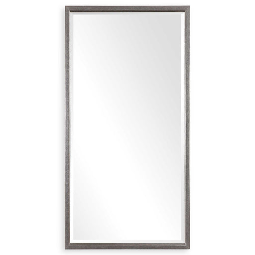Silver metallic wall mirror by Uttermost with a sleek, modern design and reflective surface for stylish home decor.