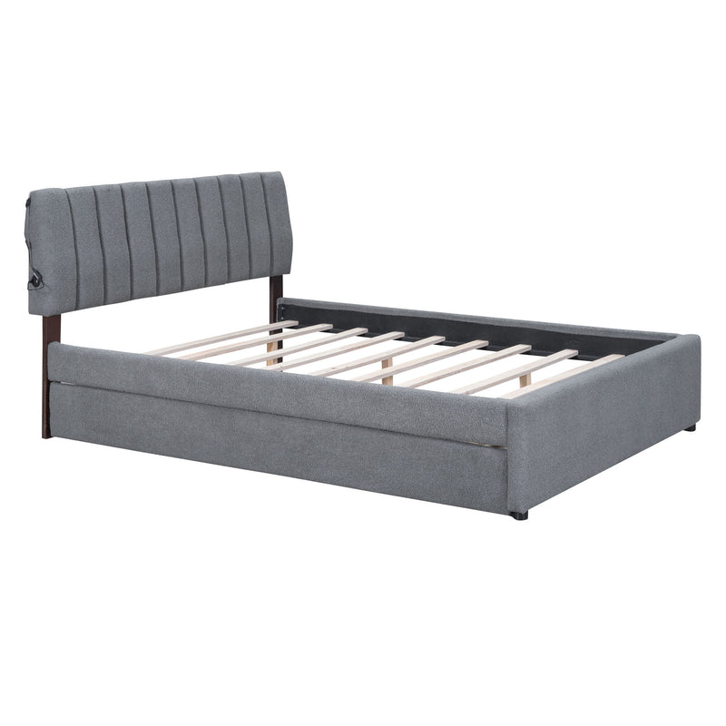 Upholstered Platform Bed With Trundle - R&R Furniture Gallery (Fountain Valley, CA)