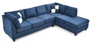 Glory Furniture Malone Comfort Sectional sofa with plush cushions and neutral fabric, designed for comfortable seating in living room.