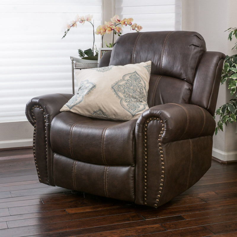 Wide Standard Manual Glider Recliner - R&R Furniture Gallery (Fountain Valley, CA)