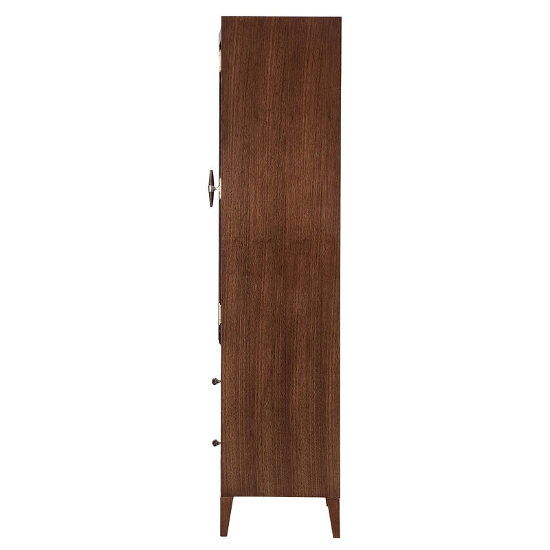 Houston - Display Cabinet - Walnut - R&R Furniture Gallery (Fountain Valley, CA)