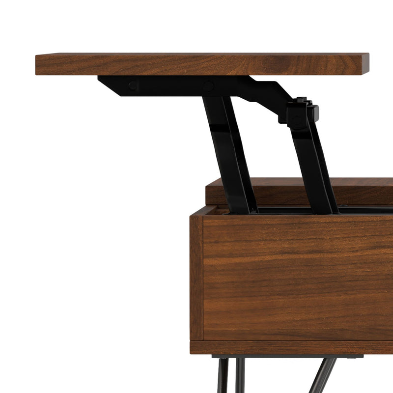 Hunter - Square Lift Top Coffee Table - Walnut - R&R Furniture Gallery (Fountain Valley, CA)