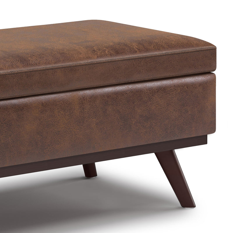 Owen - Lift Top Large Coffee Table Storage Ottoman, Mid Century Style - R&R Furniture Gallery (Fountain Valley, CA)