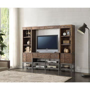 Andria - Entertainment Center - Reclaimed Oak - R&R Furniture Gallery (Fountain Valley, CA)
