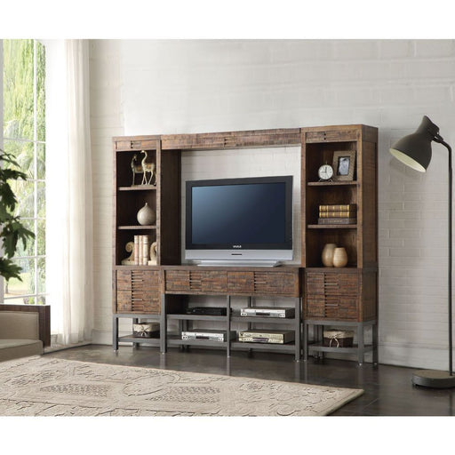 Andria - Entertainment Center - Reclaimed Oak - R&R Furniture Gallery (Fountain Valley, CA)