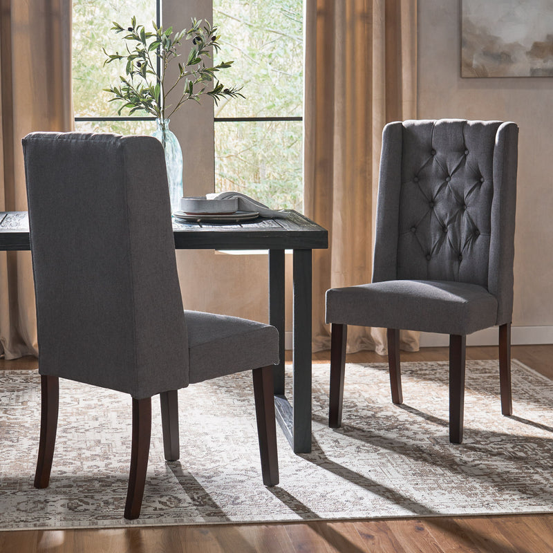 Sophisticated Tufted Dining Chair With High Back Design - R&R Furniture Gallery (Fountain Valley, CA)