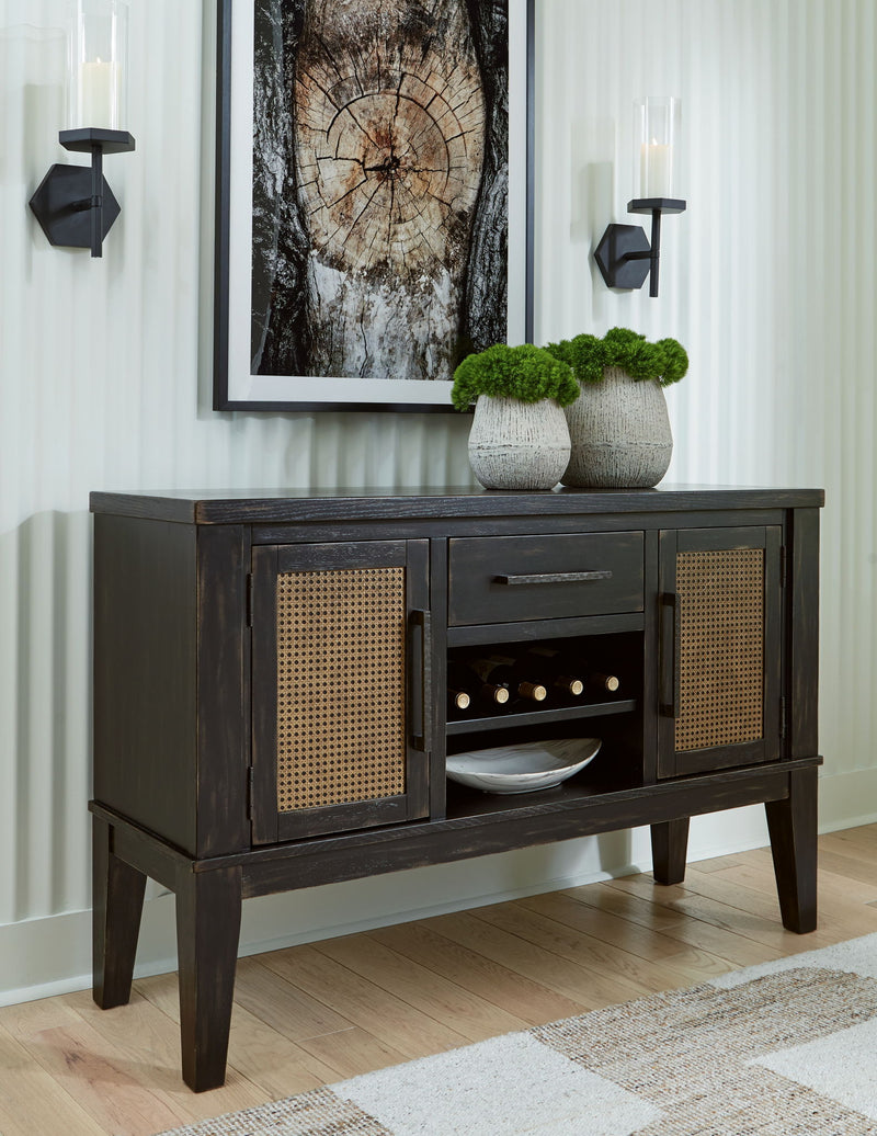 Galliden - Dining Room Server - Black - R&R Furniture Gallery (Fountain Valley, CA)