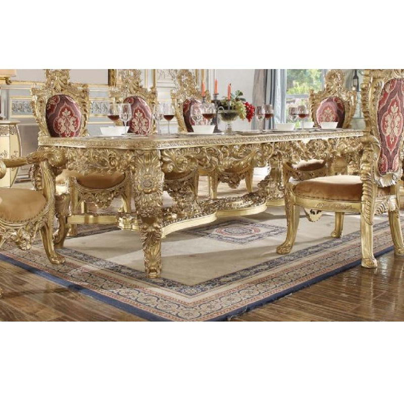 Bernadette - Dining Table - Gold - R&R Furniture Gallery (Fountain Valley, CA)