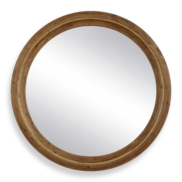 Frontier - Round Wood Mirror - Woodtone