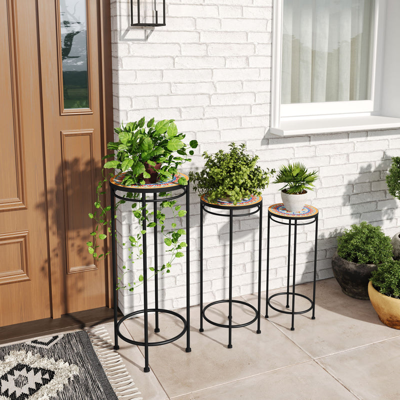 Wesley - Plant Stand - Black / Red - R&R Furniture Gallery (Fountain Valley, CA)