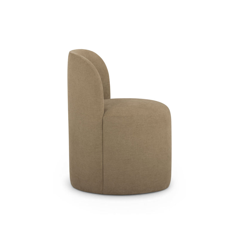 TOV Furniture Persa side dining chair with modern design, upholstered seat and sleek wooden legs